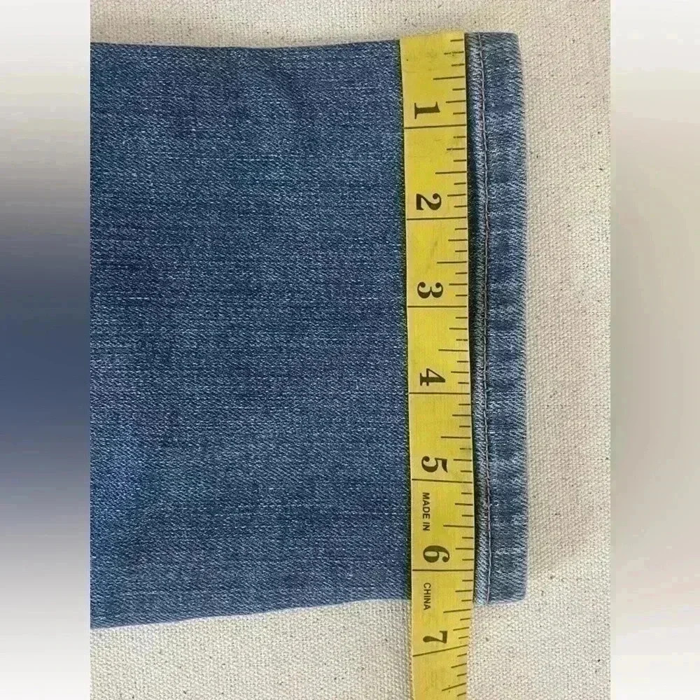 Eileen Fisher Womens Size 4 Straight Leg Stretch Denim Blue Ankle Jeans 28x28 - Picture 9 of 11